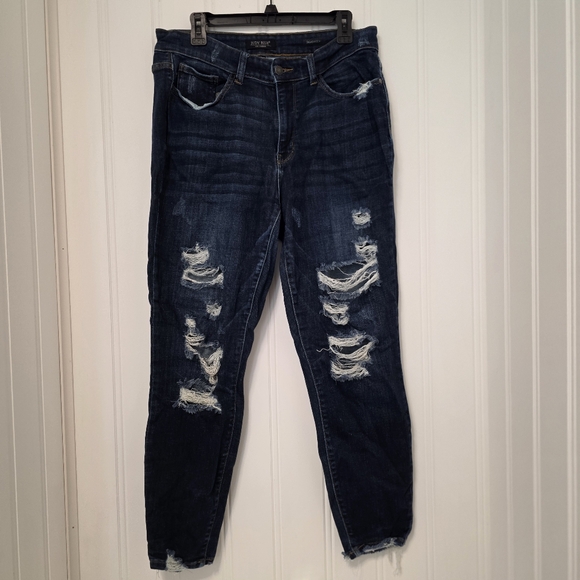 Judy Blue Denim - Judy Blue Distressed Skinny Jeans 14W High Stretch Cool Girl Denim